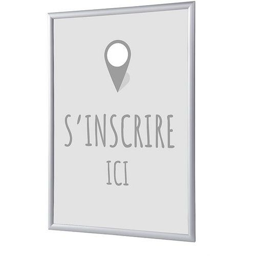 Showdown Displays - Cadre Clic-clac A1 Gris Aluminium - 625x872mm - Facile à Changer