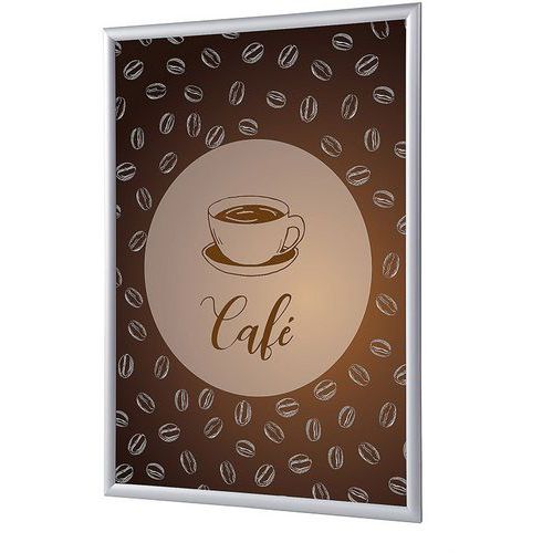 Showdown Displays - Cadre Clic-clac A1 Aluminium Café - 625x872mm - Ensemble Complet Léger et Durable