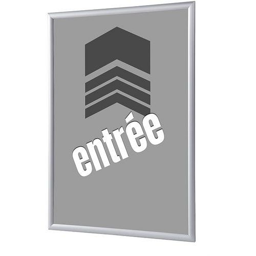 Showdown Displays - Cadre Clic-clac A1 Gris Aluminium - 625x872mm - Ensemble Complet
