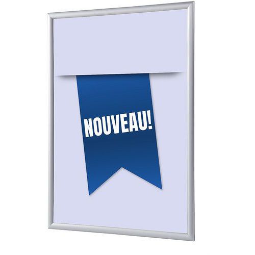 Showdown Displays - Cadre Clic-clac A1 Bleu Aluminium - 625x872mm - Facile à Changer