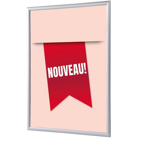 Showdown Displays - Cadre Clic-clac A1 Rouge Aluminium - 625x872mm - Facile à Changer