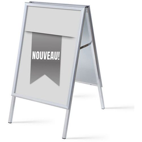 Showdown Displays - Stop-Trottoir A1 Gris - 9.35 kg - Surface Papier 1094x639mm - Idéal Commerce