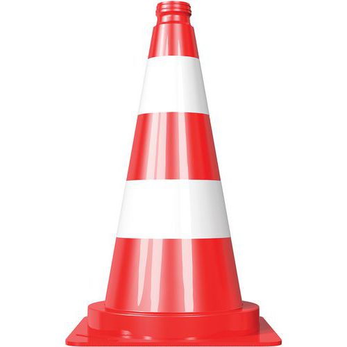 Cône De Guidage Rouge / Blanc Hauteur: 500 Mm