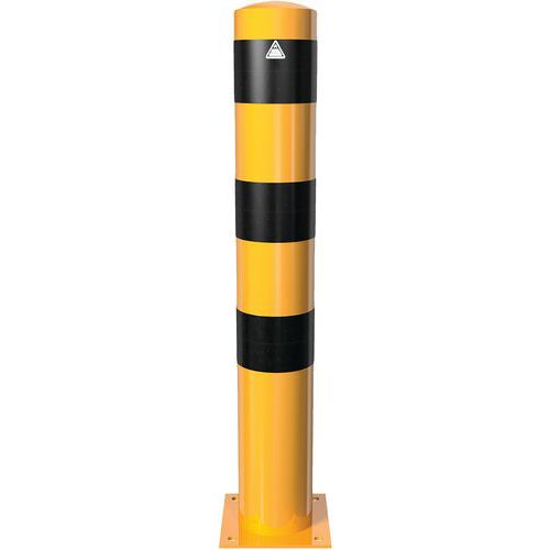 Borne Acier Ø 152 X 32 Mm À Cheviller Jaune/noir L1000 Mm
