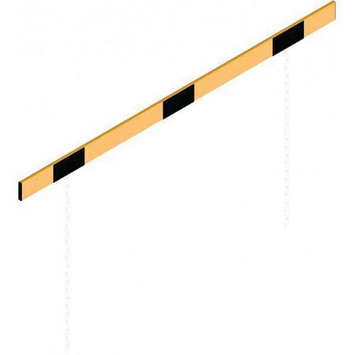 Barrière Profilé Aluminium Jaune/noire L 4000 Mm