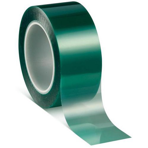 Tesa - Ruban de masquage PET vert 66m x 50mm - Haute résistance thermique - Idéal peinture poudre