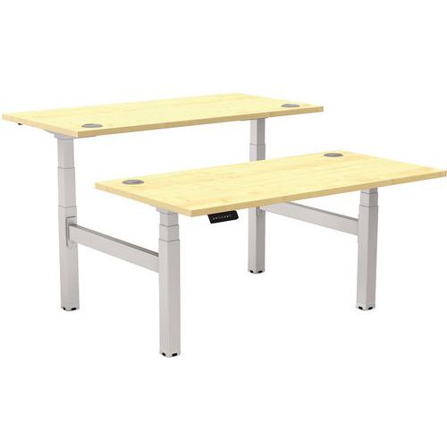 Bureau Bench Réglable Cambio-piètement Gris 100cm Érable