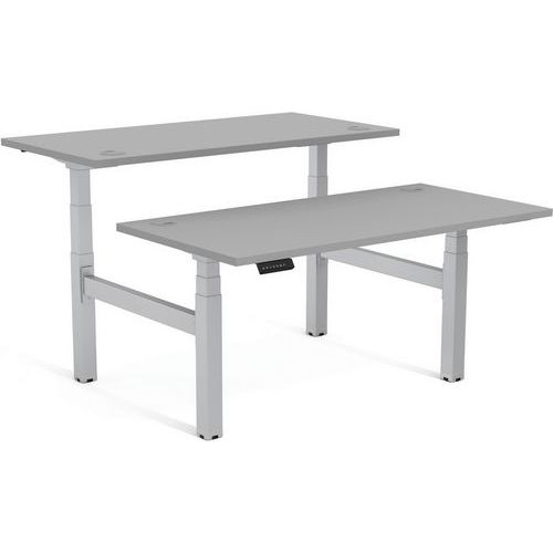 Bureau Bench Réglable Cambio-piètement Gris 180cm Gris