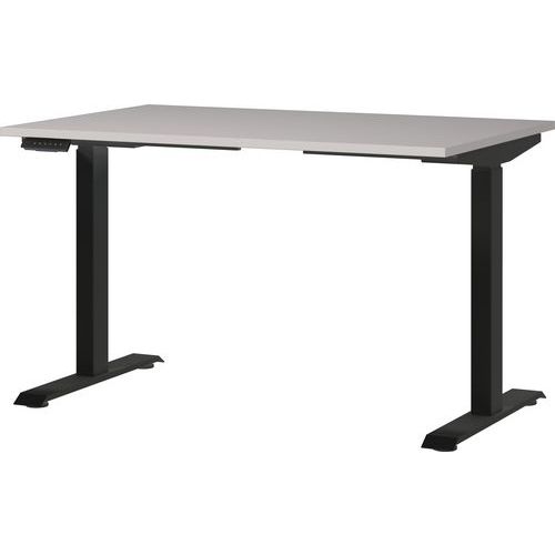 Germania - Bureau électrique réglable GW-Bedano 120cm Cachemire/Gris Noir - Hauteur 72-120cm - Charge 80kg