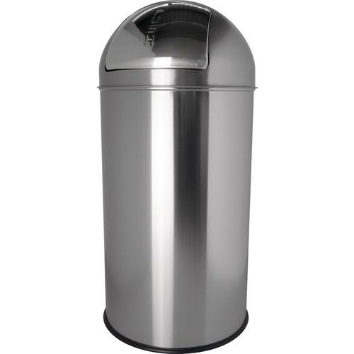 Poubelle À Clapet Push The Dome - Inox - 50l