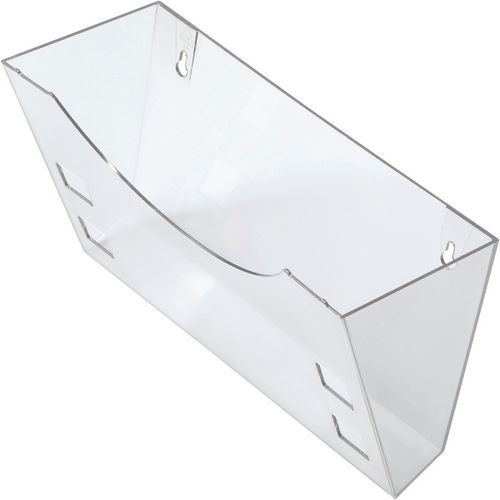 Helit - Support mural pour brochures The Grid - Transparent - Polystyrène - Repositionnable - 241 x 150 mm
