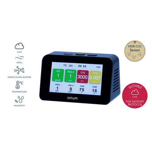 Moniteur d'air Orium Mesureur de qualité de l'air intérieur Quaelis 24