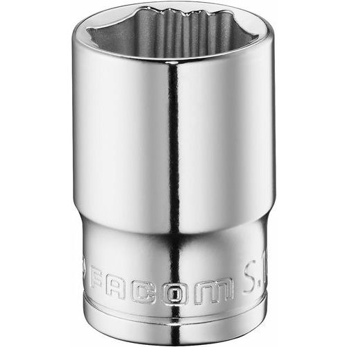 Facom - Douille 1/2 6 pans OGV Grip - 18 mm - Finition Chromée - Outil Fiable et Durable