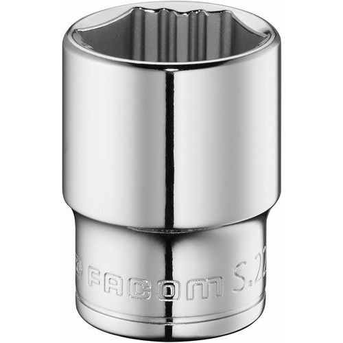 Facom - Douille 1/2 6 pans OGV Grip - 22 mm - Finition Chromée - Haute Résistance