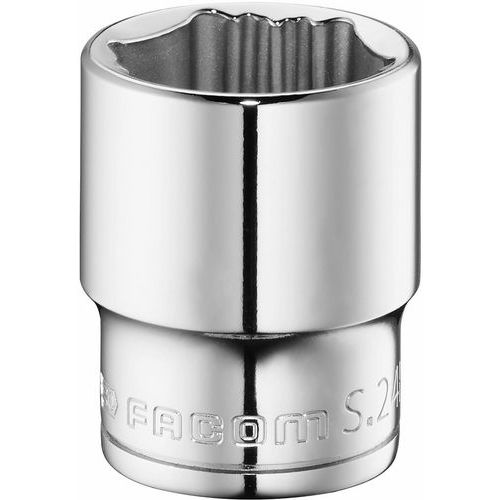 Facom - Douille 1/2 6 pans OGV Grip 24 mm - Finition Chromée - Haute Précision