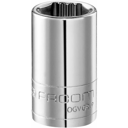 Facom - Douille 1/4 6 pans OGV Grip 9 mm - Finition Chromée - Outil de Précision