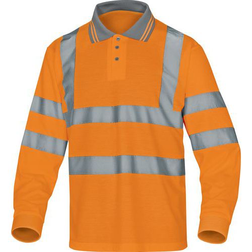 Polo Haute Visibilité Polyester Orange Fluorescent Xxl