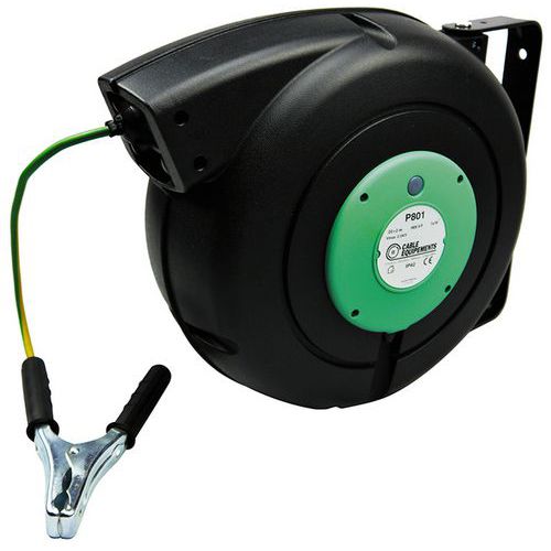 Enrouleur à Rappel Automatique P801 - Avec Pince De Mise à La Terre
