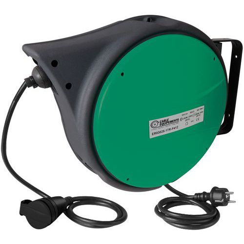 Enrouleur à Rappel Automatique - P412 15+2m 3g25Â² Avec Prises Nf