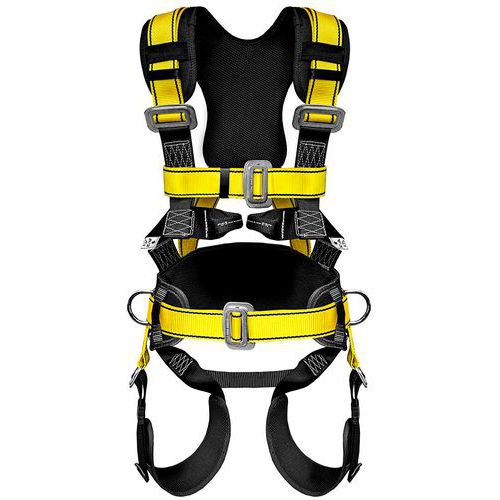 Ponsa - Harnais de sécurité ECOSAFEX 10 Complet - Taille L - 2 points - Polyester - Noir/jaune - CE EN 361
