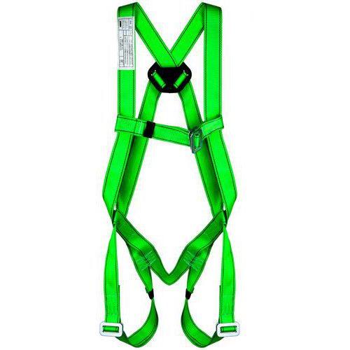Ponsa - Harnais de sécurité ECOSAFEX 2 Complet - Taille L Vert - 1 point d'attache - Résistance 15 kN - Polyester - Norme EN 361