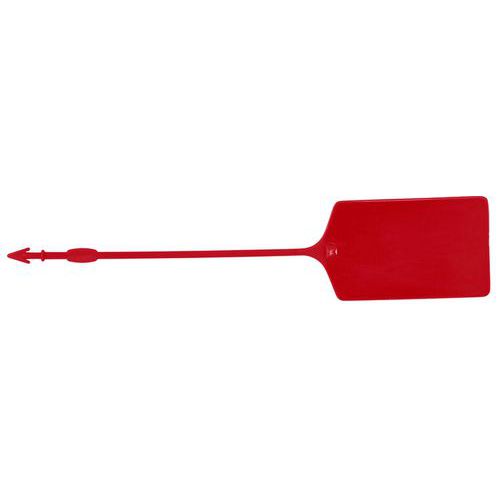 CEP - Étiquette Flèche Inviolable Rouge 44x60mm Polypropylène Recyclable - Sécurité Fiable