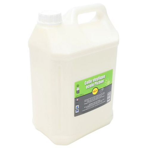 Pichon - Colle Vinilique École Bidon 5 kg - Blanc - Sans COV - 30% Recyclé - Collage Permanent
