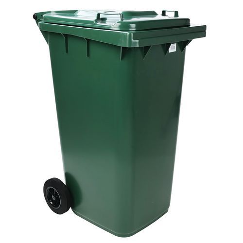 Manutan Expert - Poubelle Full Color 240L Verte - Tri Sélectif - 63% Recyclé - 2 Roues