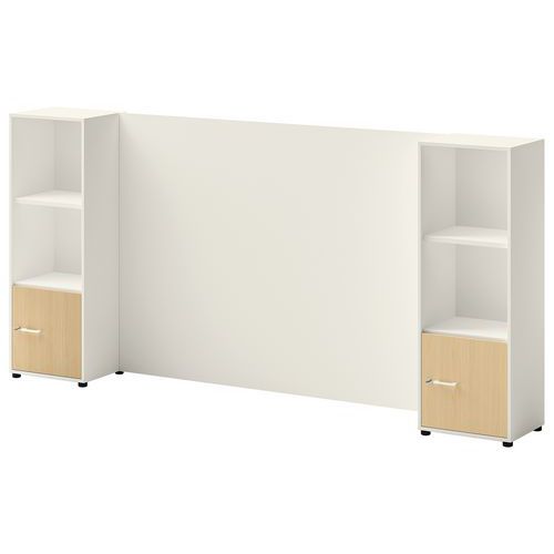 Ensemble Meuble Tv Et Rangement Ivo N°3 Blanc/porte Chêne