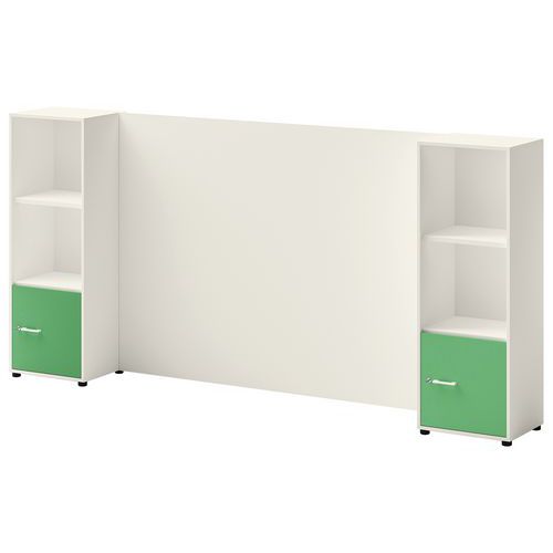 Ensemble Meuble Tv Et Rangement Ivo N°3 Blanc/porte Vert