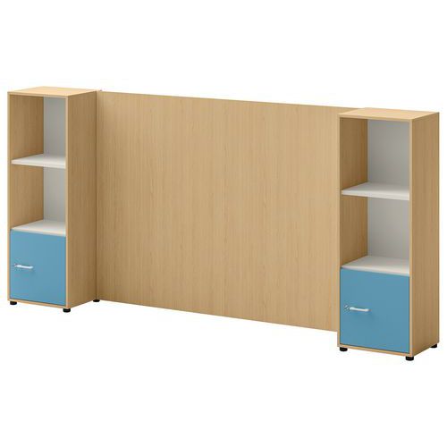 Ensemble Meuble Tv Et Rangement Ivo N°3 Chêne/porte Bleu