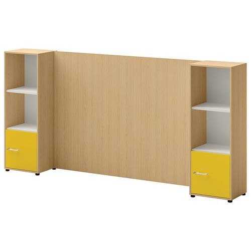 Ensemble Meuble Tv Et Rangement Ivo N°3 Chêne/porte Jaune