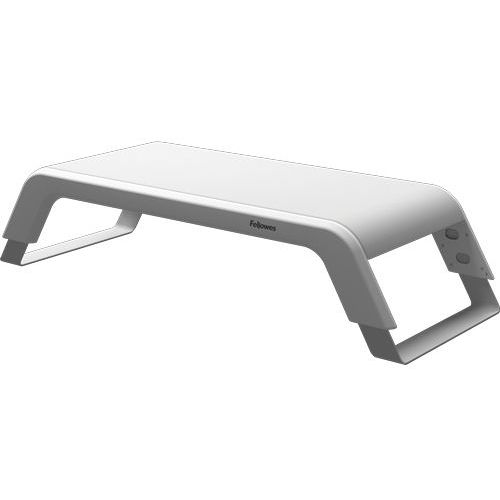 Fellowes - Support Moniteur Hana - Blanc - Charge jusqu'à 22.6 kg - Aluminium - 5 ans Garantie