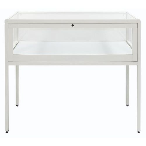 Vitrine Exposition Table Tiroir - 100x60x95 - Blanc