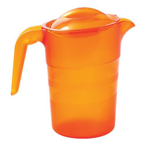 Pichets Copolyester 15l Avec Couvercle - Orange Transparent