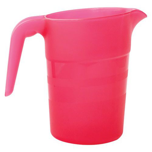 Pichets Polypropylène 1 L Sans Couvercle - Rouge