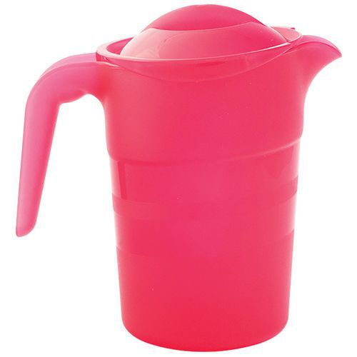 Pichets Polypropylène 1 L Avec Couvercle - Rouge