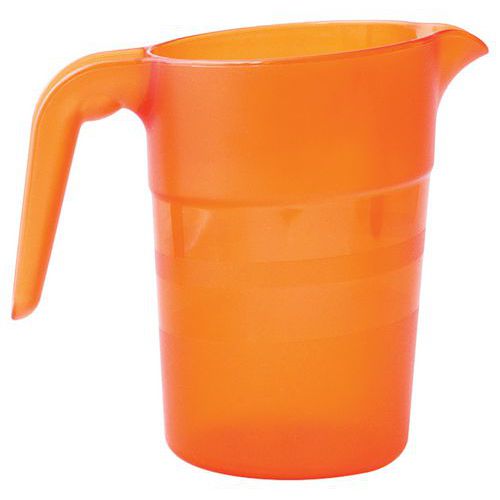 Pichets Copolyester 1 L Sans Couvercle - Orange Transparent