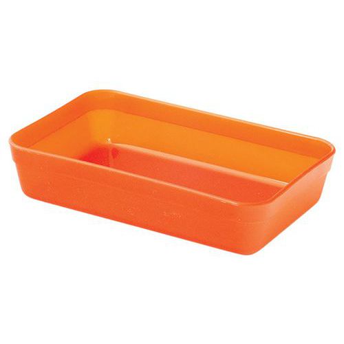 Raviers Rectangulaires Polypropylène 30 Cl - Translucide Orange