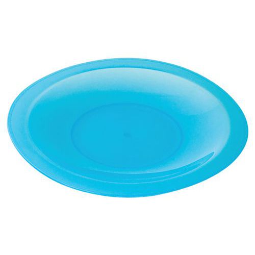 Assiettes Plates Polypropylène Ã˜ 26 Cm - Translucide Bleu