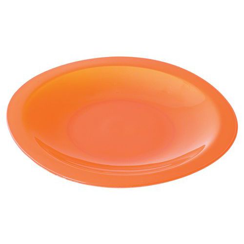 Assiettes Plates Polypropylène Ã˜ 26 Cm - Translucide Orange