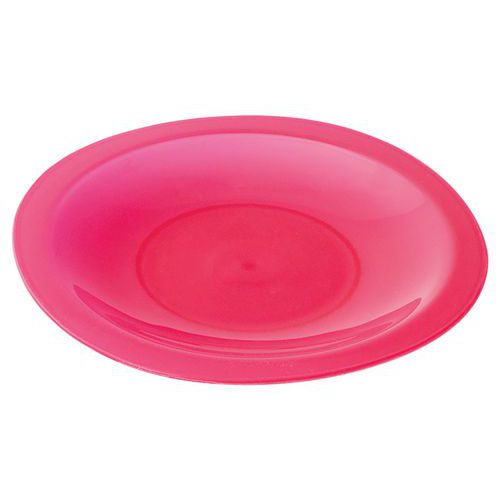 Assiettes Plates Polypropylène Ã˜ 26 Cm - Translucide Rouge