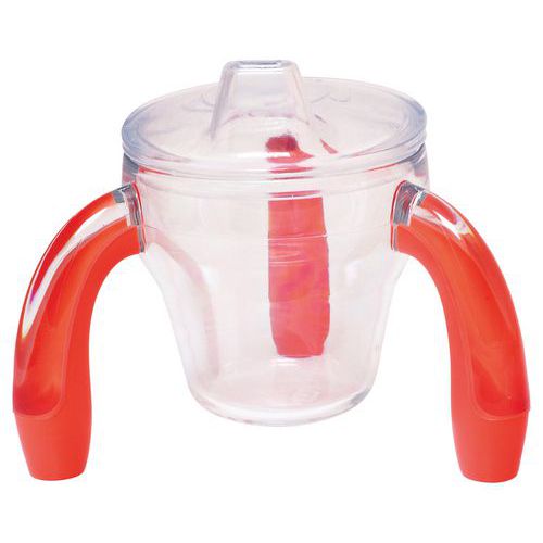 Tasses Tripodes Antidérapantes Enfant Avec Couvercle - Orange
