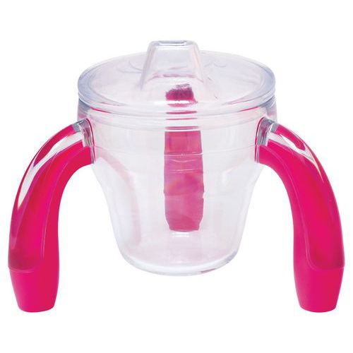 Tasses Tripodes Antidérapantes Adulte Avec Couvercle - Fuchsia