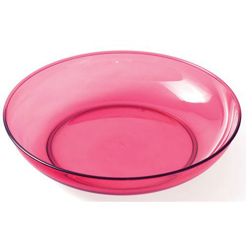 Assiettes Creuses Copolyester - Transparent Rouge