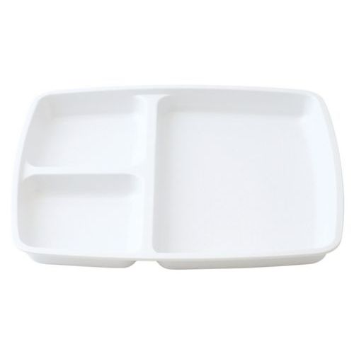 Plateaux à 3 Compartiments Mélamine - Blanc