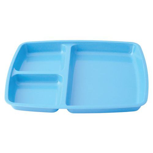 Plateaux à 3 Compartiments Mélamine - Bleu