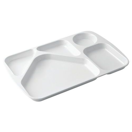 Plateaux à 5 Compartiments Mélamine - Blanc