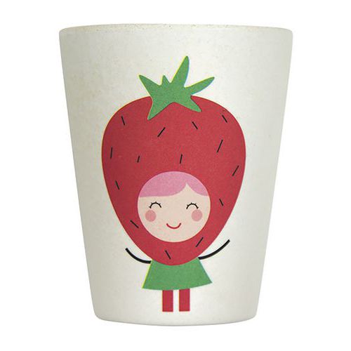 Gobelets En Mélamine Blanche - Fraise