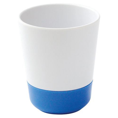 Gobelets 16 Cl Mélamine Blanche Avec Antidérapant - Bleu